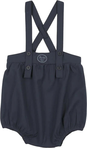 Analogie Plaid Edition Boys Navy Romper