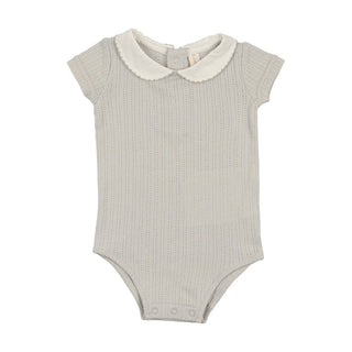 Lilette Edged Collar Onesie in Light Blue