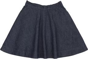 Lil Legs Navy Denim Flared Skirt