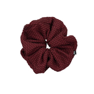 Knot Knitted Scrunchie in Wine