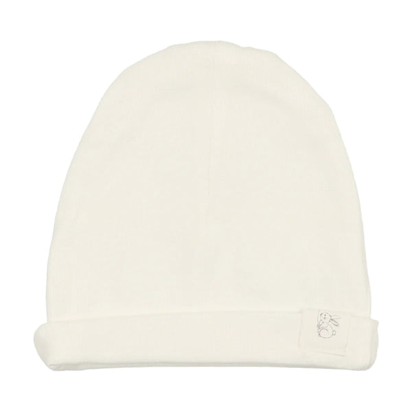 Lilette Cotton White Beanie w/ Balloon