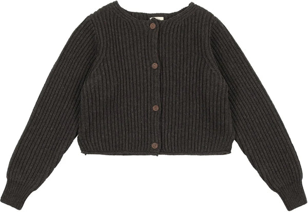 Lil Legs Dark Grey Basic Cardigan