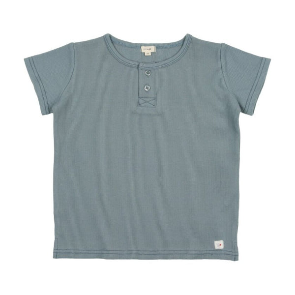 Lil Legs Boys Boxy Henley in Ocean