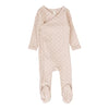 Lilette Diamond Dot Footie in Dusty Pink