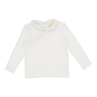 Lil Legs Collar Tee in Off White