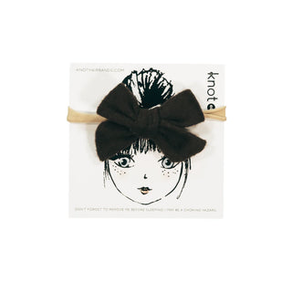 Knot Woolly Mini Bow Band in Black