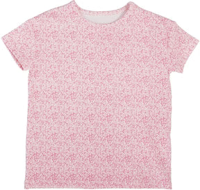Lil Legs Classic Print Tee SS in Bright Pink Mini Floral