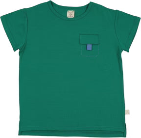 Buy electric-green Lil Legs Bcrew Pocket Tee