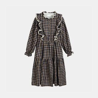 C'era Una Volta Bella Dress in Blue Check Lurex