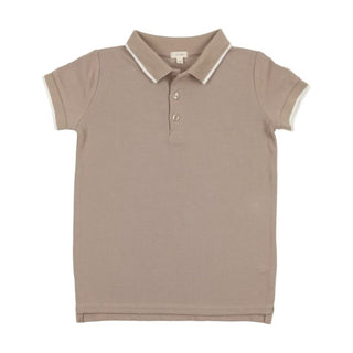 Lil Legs Taupe SS Polo
