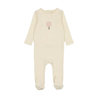 Lilette Single Hot Air Balloon Footie in Cream/Pink