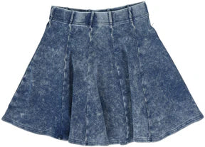 Lil Legs Blue Wash Panel Skirt
