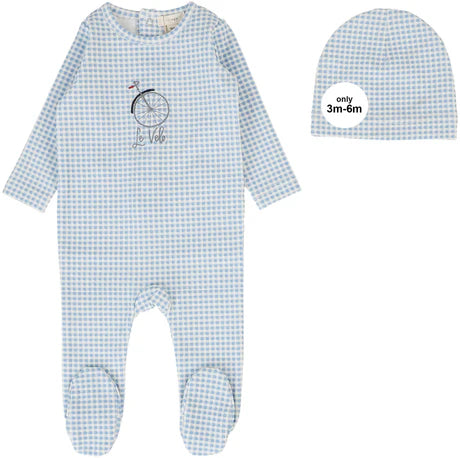 Analogie Gingham Wheel Footie Set