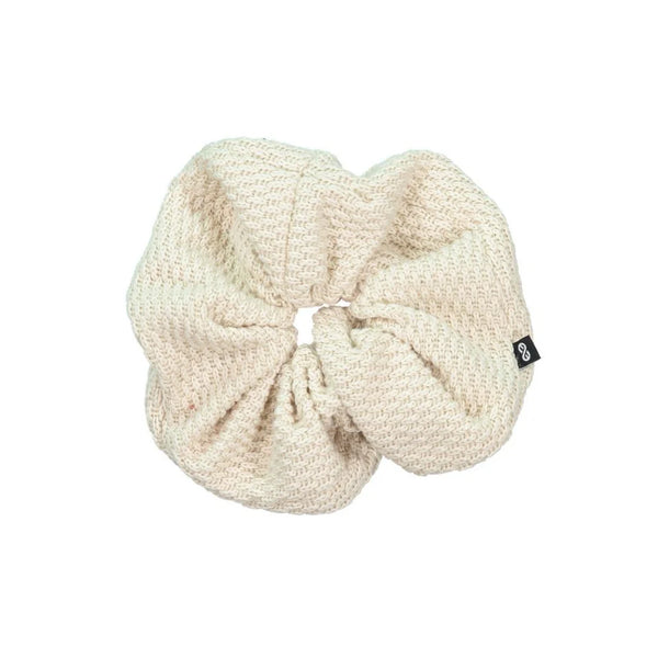 Knot Knitted Scrunchie in Cream