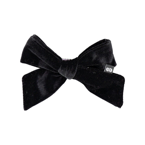 Knot FERN Velvet Bow Clip Blackbird