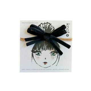 Knot Corded Mini Bow Band in Black