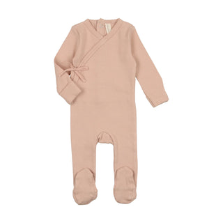 Lilette Shell Pink Pinpoint Wrapover Footie