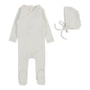 Lilette Woven Print Footie Set Light Blue