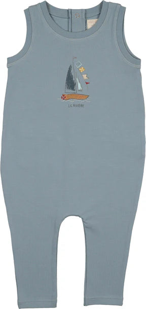 Lil Legs Common Folk Toddler Romper in Blue