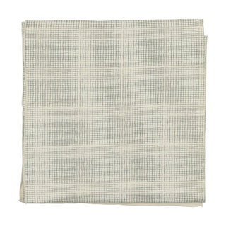 Lilette Cream/Blue Grid Blanket