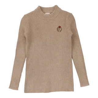 Analogie Oatmeal Crest Knit Mockneck