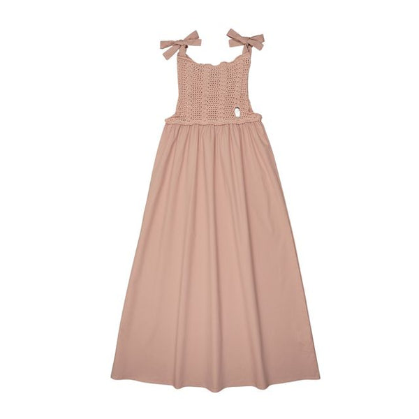 strapless open back dress Froo RAVEN Maxi in Light Pink
