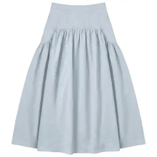 GEM Blue Low Cut Full Taffeta Skirt