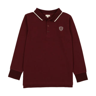 Lil Legs Burgundy Logo Polo