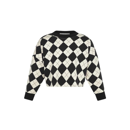 Little Parni Black Casual Cropped Sweatshirt