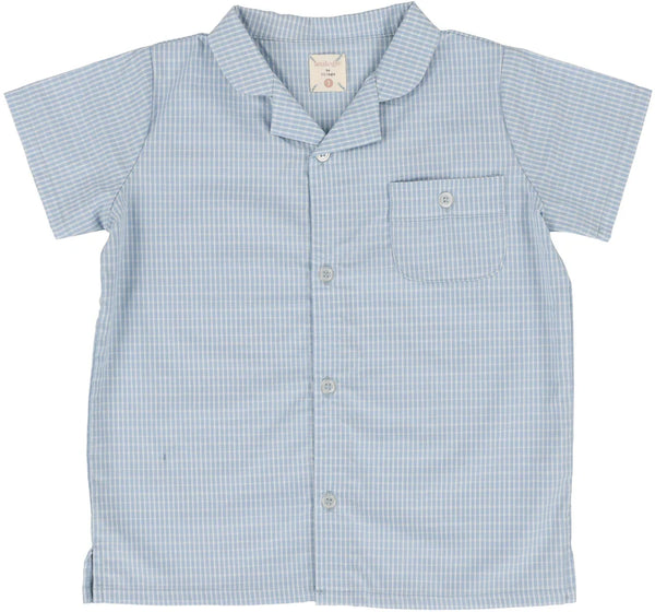 Analogie windowpane Collar Shirt in Light Blue