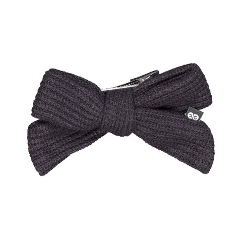 Knot Waffle Bow Clip Blackbird