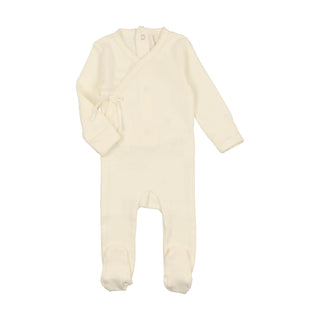 Lilette Ivory Pinpoint Wrapover Footie