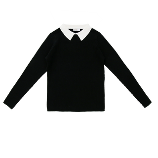Coco Blanc Girls Collared Sweater