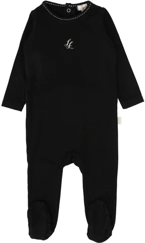 Lil Legs Emblem Footie in Black