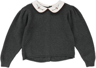 Analogie Peter Pan Knit Sweater in Grey