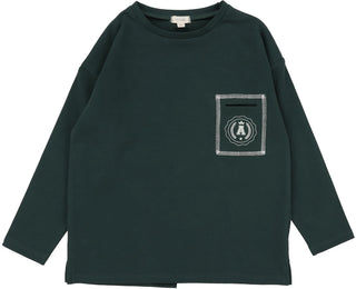 Lil Legs Boys Pocket Tee in Green