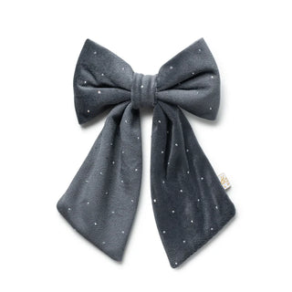 Halo Luxe Vivienne Studded Velveteen Medium Clip Charcoal