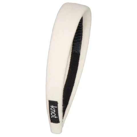 Knot Feather Felt Headband Dove