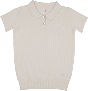 Analogie Knit Polo in Cream