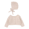 Lilette Popcorn Weave Cardigan Set in Petal