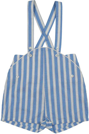 Analogie Striped Overalls in Fresh Blue Stripes