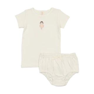 Lilette White Doll Embroidered Bloomer Set