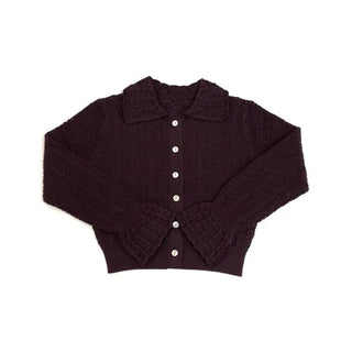 Cottier Tiffany Cardigan in Black Cherry
