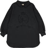 Analogie Emblem Sweatshirt Dress in Black Wash
