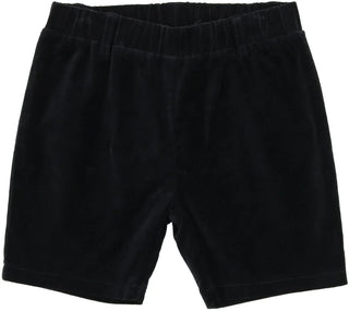 Analogie Velvet Shorts in Navy
