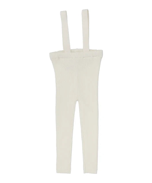 Analogie Cream Knit Suspender Leggings