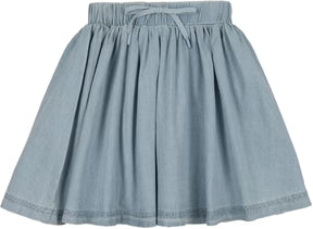 Lil Legs Light Wash Denim Drawstring Skirt