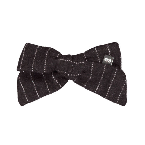 Knot TWIG Striped Bow Clip Blackbird