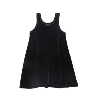 Little Parni Black Velour Short Jumper