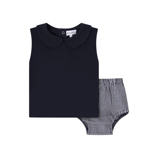 Bopop Pinstripe Toddler Girls Set